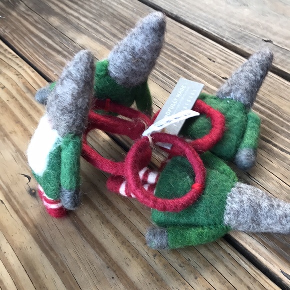 Pottery Barn Adorably Cute Gnome Handcrafted Wool Felt Napkin Rings - Set Of 4 - Picture 13 of 16
